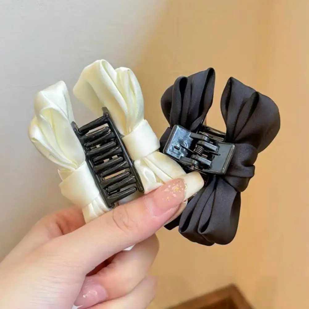

Bow-themed Hair Accessory Girl Hair Clip Elegant Satin Bowknot Hair Clip for Women Anti-slip Teeth Hairpin with for Occasions