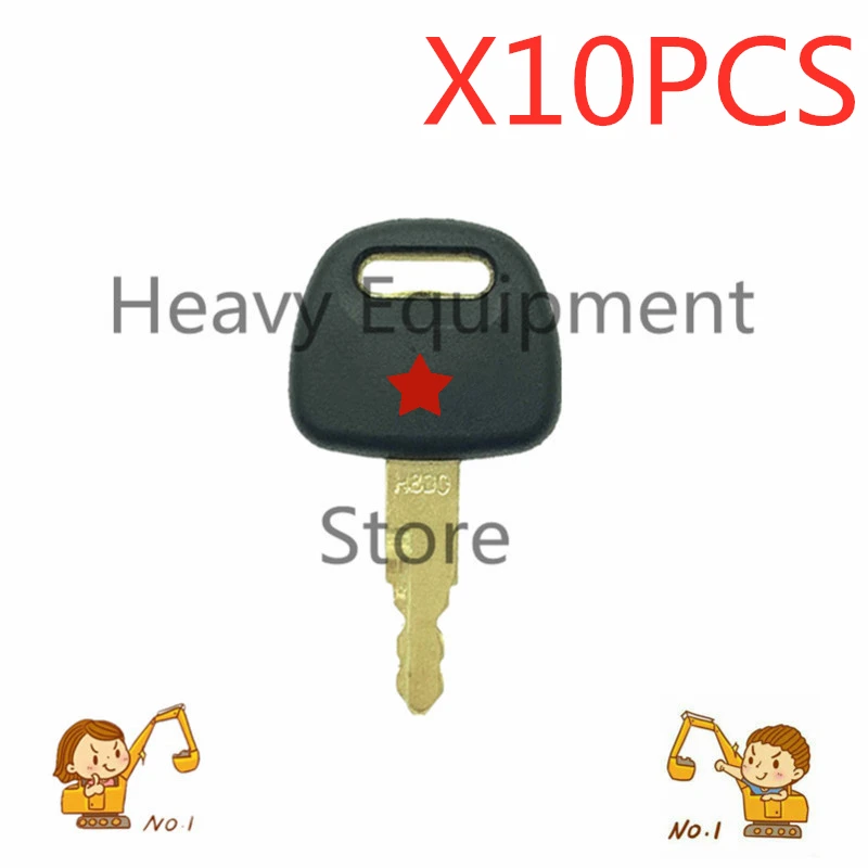 10 Pcs H800 Heavy Equipment Ignition Key for Hitachi Zaxis Excavator High Quality