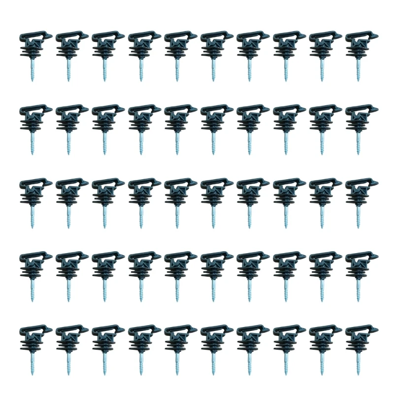 XX9B Pasture Fence Screw-In Post Wire Guide with Plastic Body and Metal Screw Stem for Farm Rope or Wire Direction on Posts