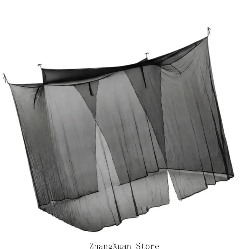 großes hängendes Insektennetz 3 x 5 x 2,5 m, Einzeltür für Camping und Ruhe, 3 x – Detail 4