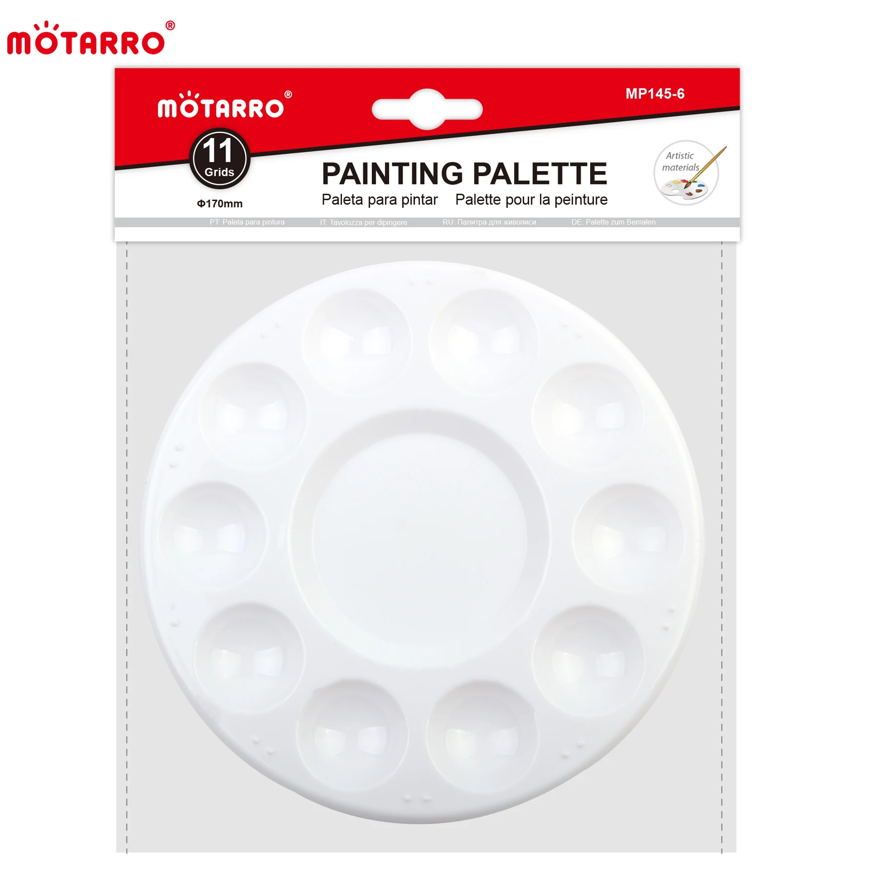Motarro 1pcs runde Plastik palette Kunst alternativen Farb tablett Künstler Aquarell Plastik palette liefern weiße Pigments chale