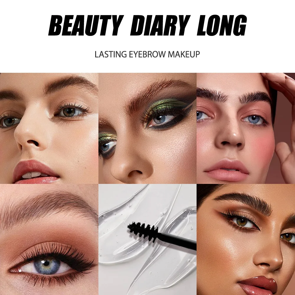 Transparent eyebrow long-lasting shaping natural three-dimensional eyebrow gel waterproof cosmetic eyebrow styling glue