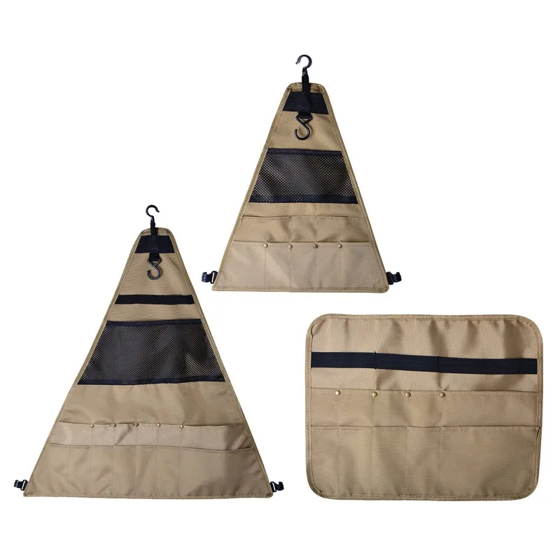 Camping Kitchen Storage Organizer Hanging Utensil Bag Outdoor Picnic Cooking Tool Holder Portable Travel Accessories Rack