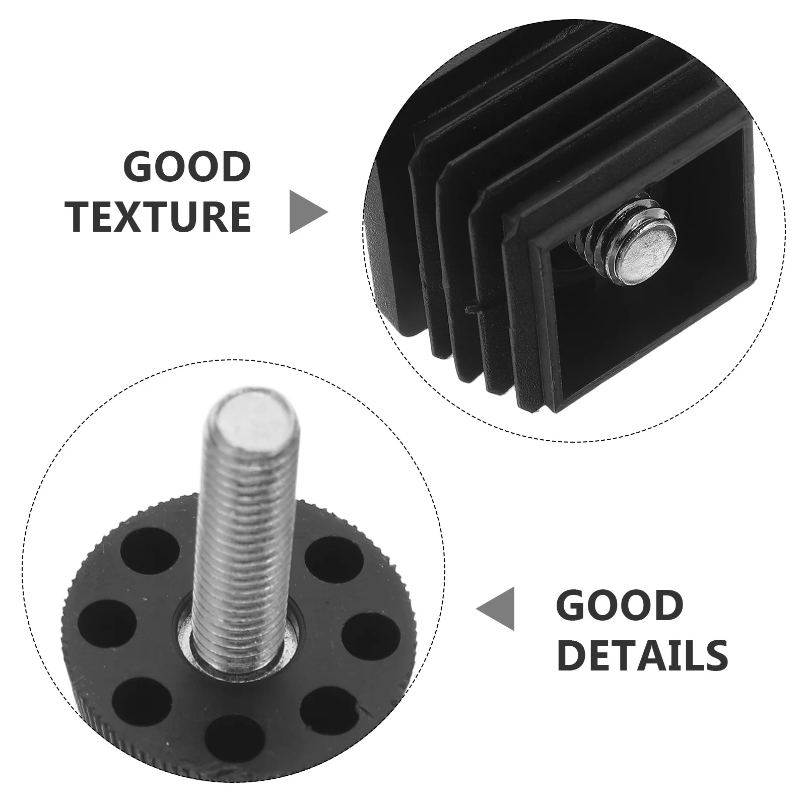 12 قطعة كرسي مكتب مكتب القدم التسوية قابل للتعديل مربع إدراج الأثاث التسوية قدم حافظات الأرضية لخزائن الطاولات #5