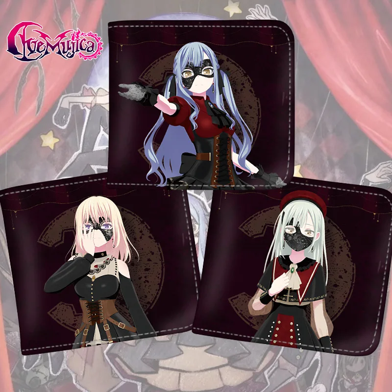 Anime BanG Dream! Ave Mujica Wakaba Mutsumi Herren-Geldbörsen Misumi Damen kurze Kartenhalter Geldbörse – Detail 1