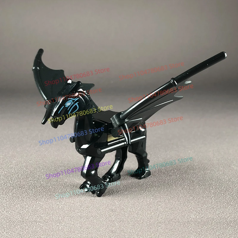 MOC 빌딩 블록 미니 피규어 블랙 페가수스 조립 모델 장식 만화 애니메이션 액세서리 장난감 휴일 선물 수집품