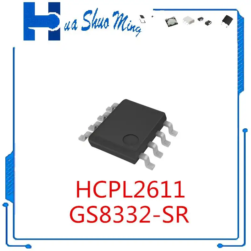 10Pcs/Lot  A2611V HCPL2611 HCPL-2611V GS8332-SR  GS8332  SOP-8