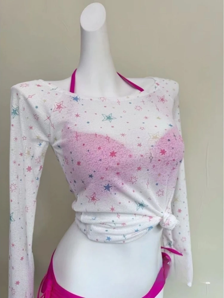 Summer Sweet Girl Bikini Set Hot Girl Cosplay Donna Studente Beach Costume da bagno Moda coreana Costumi Chic