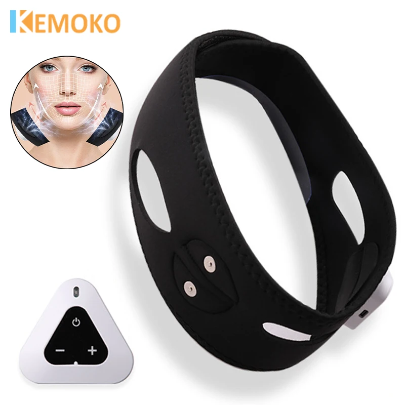 Pas do liftingu twarzy EMS, redukcja podwójnego podbródka, elektryczny magnetyczny pas do liftingu policzków, modelowanie twarzy, masażer wyszczuplający twarz, pielęgnacja urody.