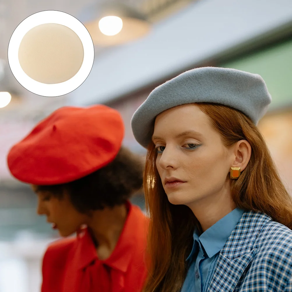 

3Pcs Small Hat Base Round DIY Beret Hat Making Base Comfortable Wear-Resistant Lightweight Practical DIY Supplies