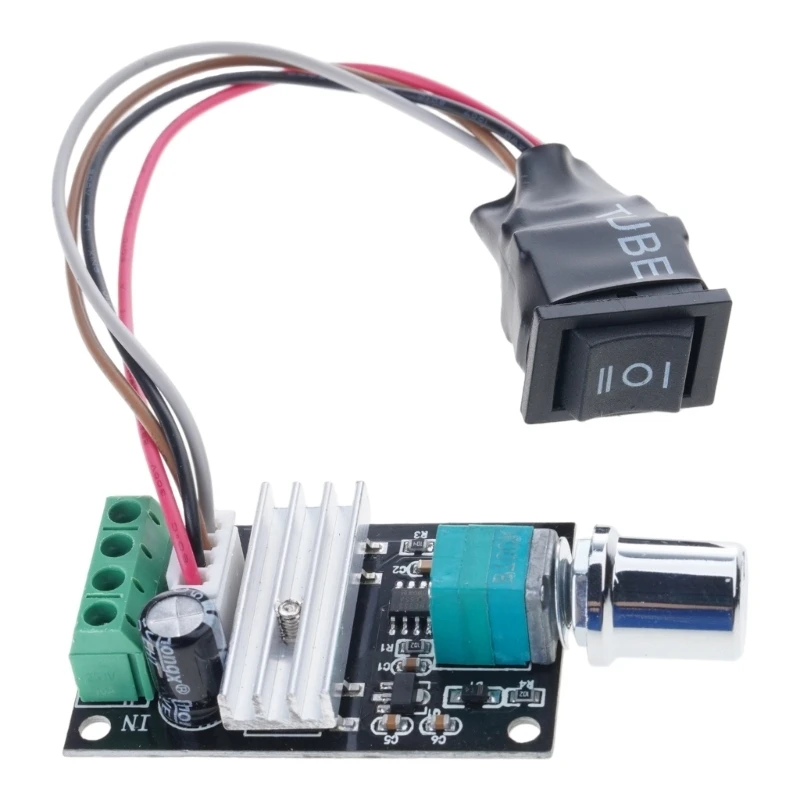 

High Performances PWM Motor Speed Controller Switches Knob Controlled for 6V 12V 24V 3A Forward Reverse and Stop