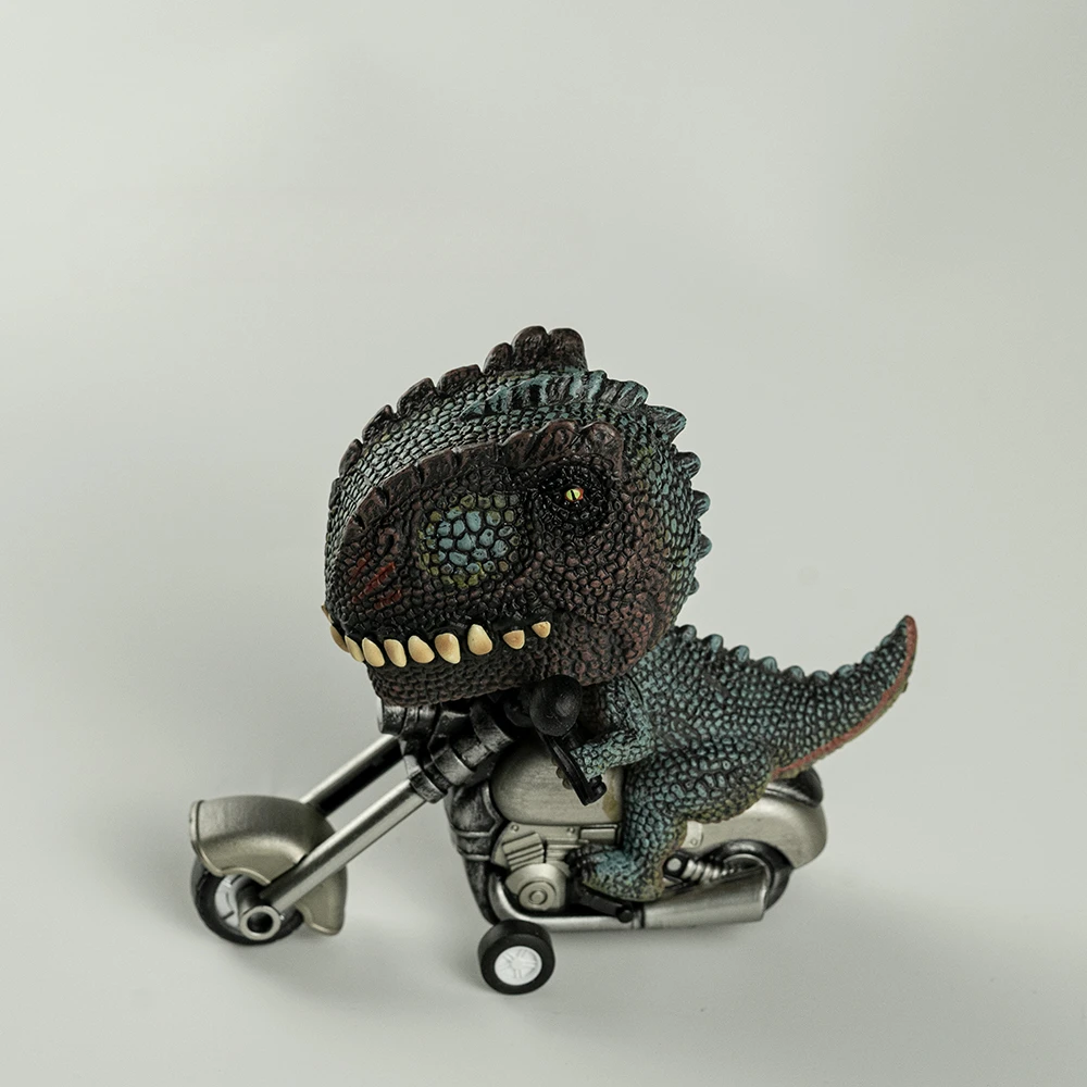 Dinosaurio Figura Jurassic Toys Hand-painted Inertia Motorcycle Simulation Animal Motorcycle Model Children's Toys