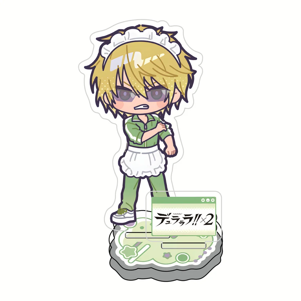 Durarara!! 10cm Maid Outfit Cute Chibi Acrylic Stand Figures Keychain Anime Collectible Standee Desk Decor Gift for Anime Fans