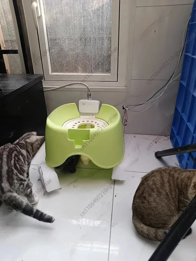

Infrared Induction Cat Litter Box Automatic Flushing Cat Toilet Cat Litter Box Toilet Open Squatting Potty Dog Toilet Indoor