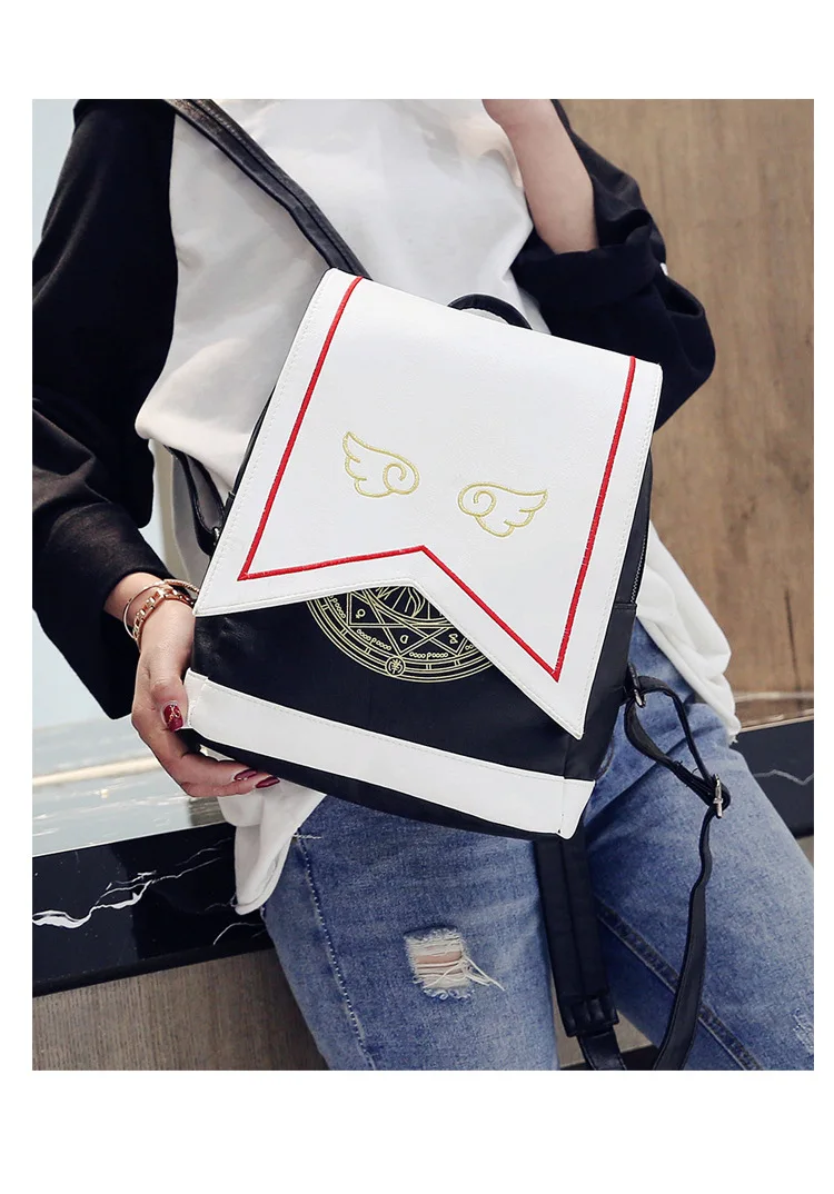 Anime Card Captor Sakura Cosplay Backpack Cartoon School Shoulder Bag Teentage Laptop Travel Rucksack Gift