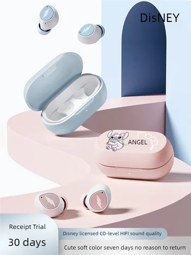 Disney Lilo & Stitch Angel D29 auriculares inalámbricos Bluetooth 5,3 estéreo HiFi con llamada HD auriculares táctiles inteligentes de larga resistencia
