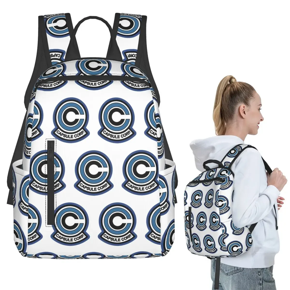 

Capsule Corp Logo Backpack Student BookBag Kids School Bag Laptop Shoulder Bags Men Women