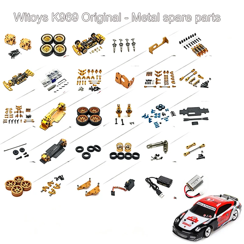 1/28 24mm Racing Tire Tyre Metal Wheel Rim for Wltoys K969 284131 K979 K989 P929 Kyosho Mini-Z 1:28 RC Car Upgrade Parts