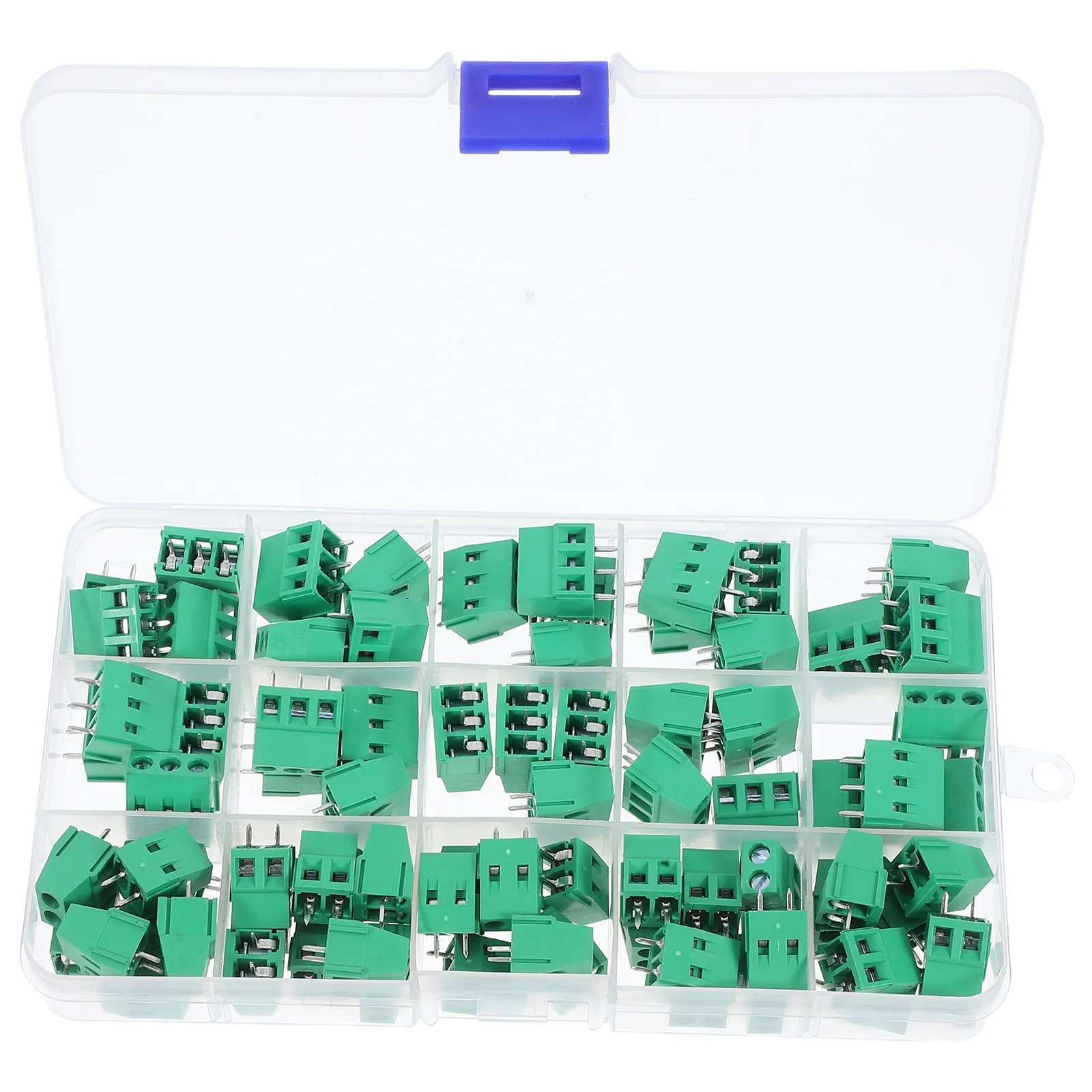 

80 шт. винтовые клеммные колодки, яркие цвета, компактный размер, простая сборка для надежных электрических соединений, 3-контактный разъем