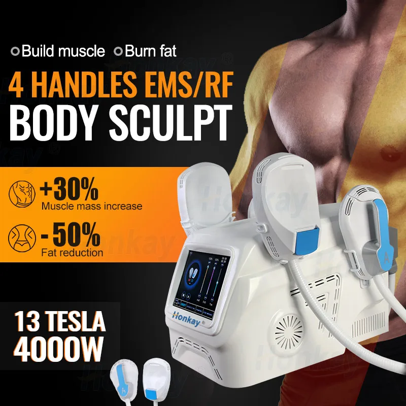 portable EMS muscle stimulator machine ems rfAB body sculpting machine neo 4 handles Oem body slimmingS machine