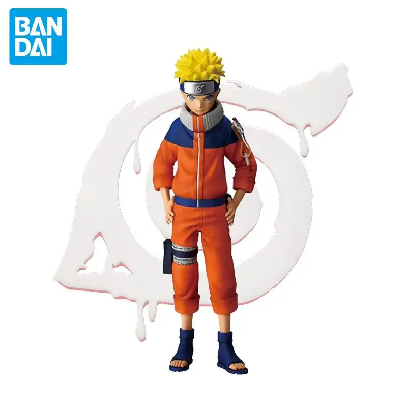 Em estoque bandai original uzumaki naruto figuras anime modelos de ação boneca dos desenhos animados desktop pvc brinquedos ornamento unisex festival presentes