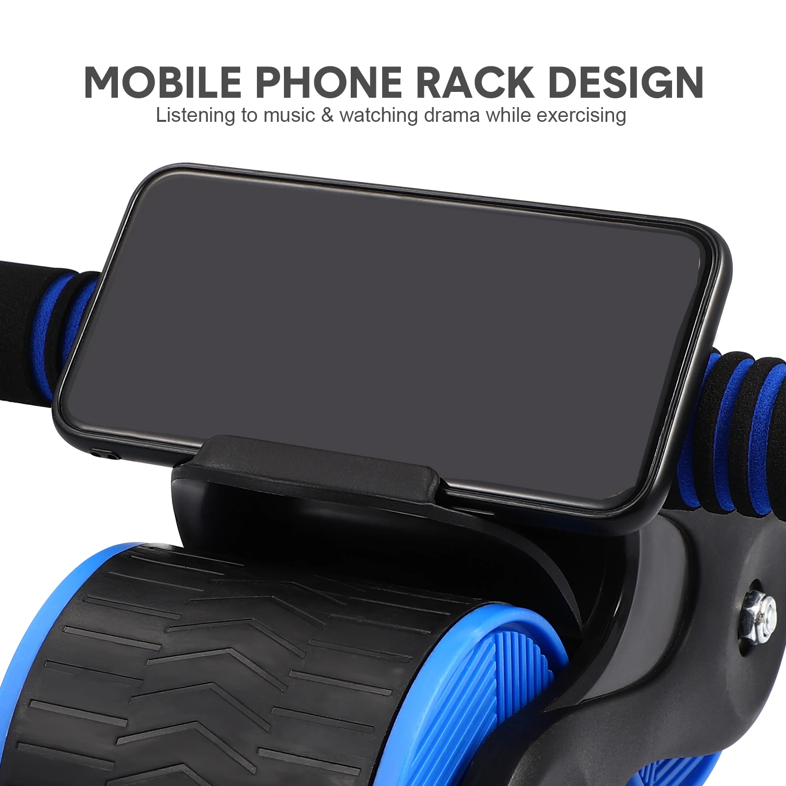 عجلة الارتداد التلقائية، معدات تمارين البطن، عجلات مزدوجة غير قابلة للانزلاق للتدريبات الأساسية #1