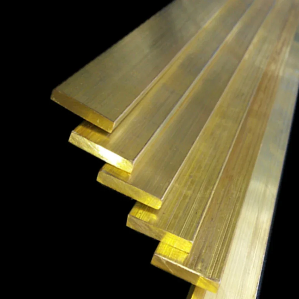 

5 шт. H59 латунный плоский стержень, латунный ряд, латунный блок, заземляющие медные стержни, медный квадратный стержень, что 2 мм, длина 200 мм, плоский лист