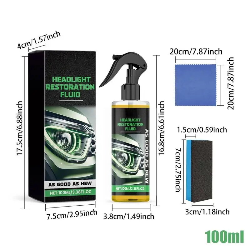 100ml Car Headlight Restoration Polishing Kits Headlamp Repair Kits Car Light Polisher Cleaning Paste Cars Paint Refurbish Agent