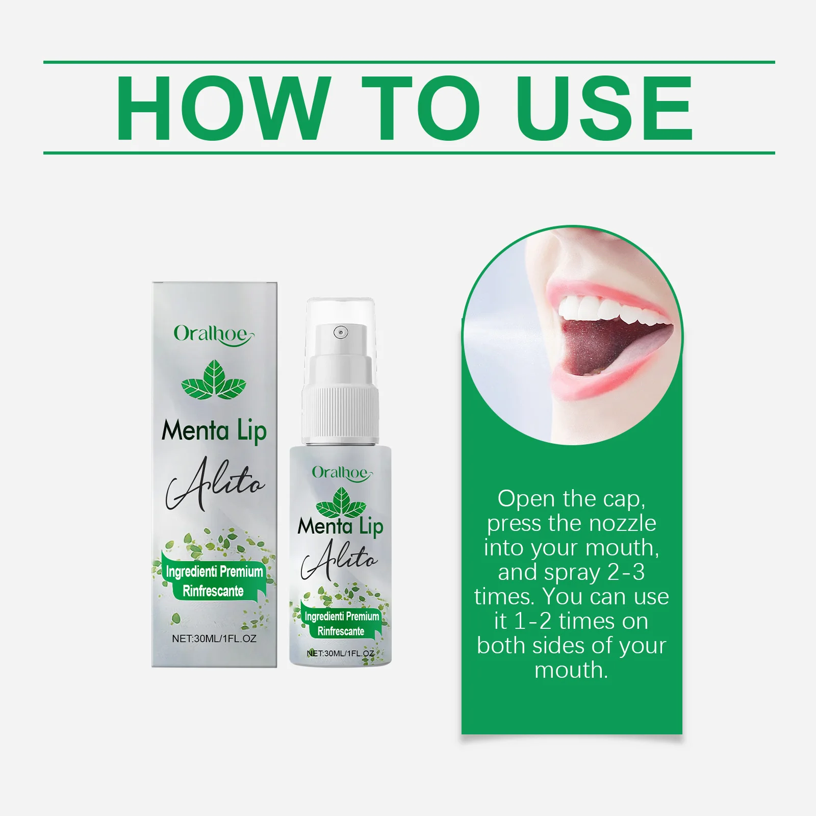 رذاذ التنفس الطازج النعناع رذاذ منعش بشكل فعال إزالة رائحة الفم الكريهة طويلة الأمد نفس منعش المحمولة رذاذ العناية بالفم 30 مللي