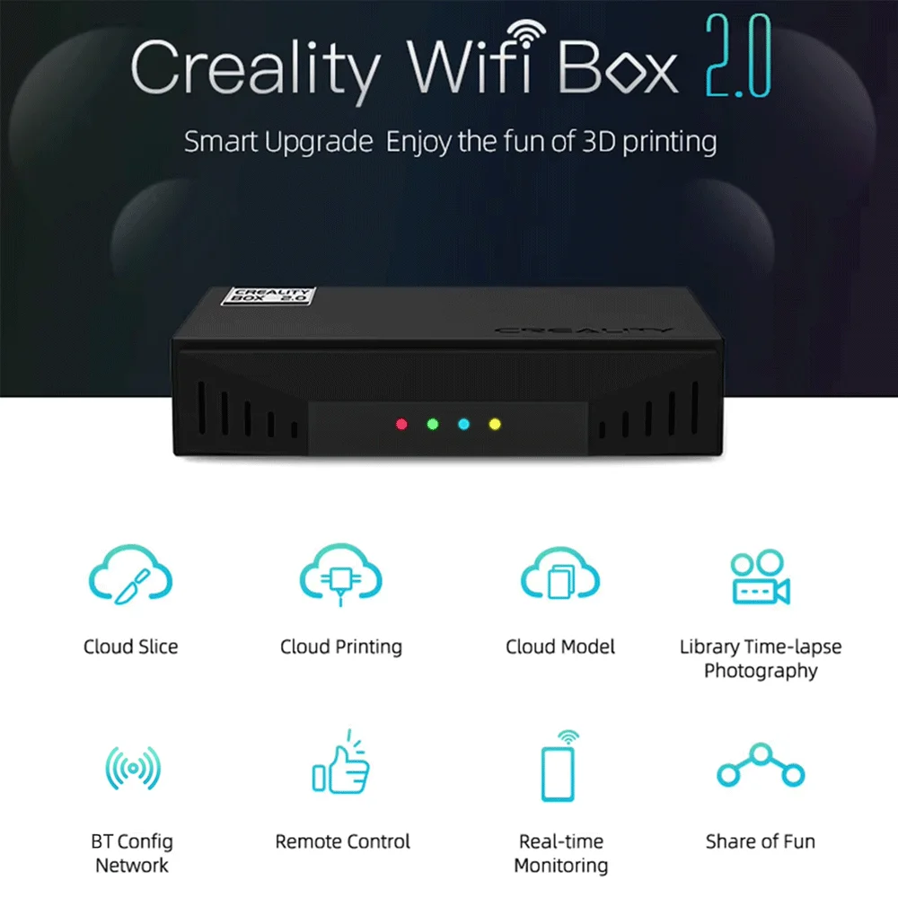 WiFi Box 2.0 Intelligent Assistant Creality For FDM 3D Printer BT Real Time Monitor/Remote Control Time-lapse Shooting 8G TFCard