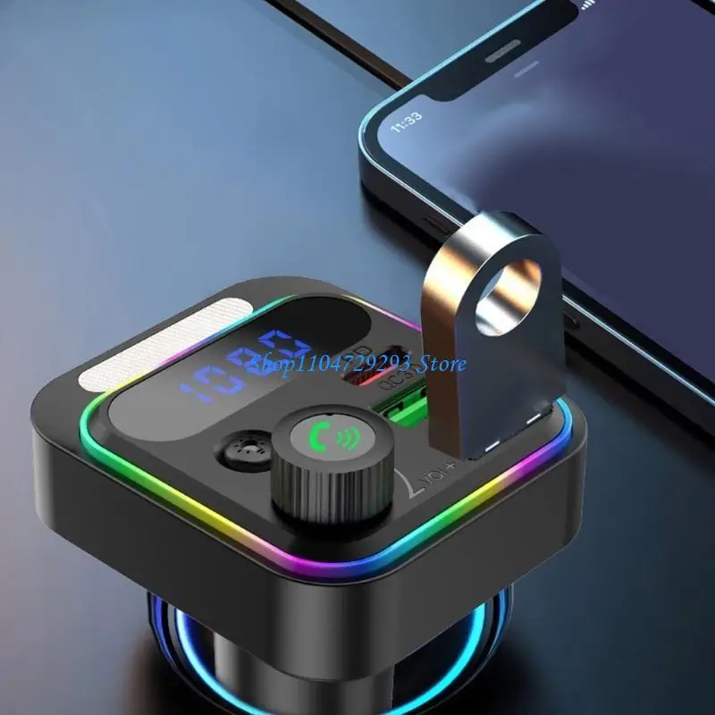 

Y2GD Bluetooth-compatible Car Audios FM Transmitter Efficient Charging Capability