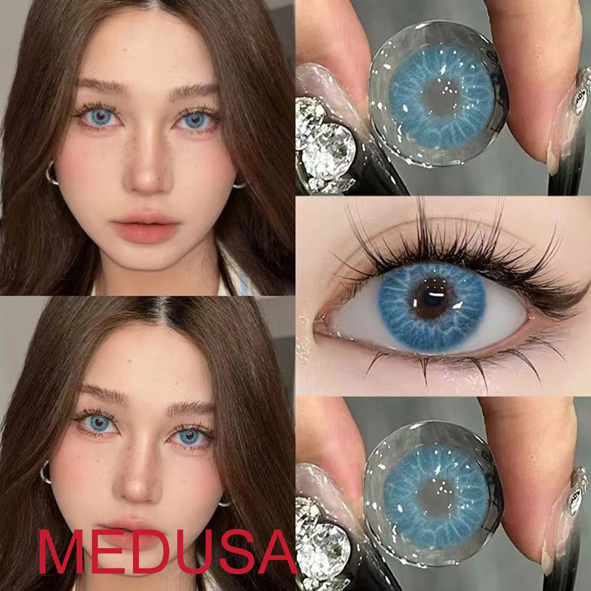 Coslens Eyewear Glasses with Power 14.20mm Cosmetic Contacts Lenses Cosplay Color Accessories lentes de contacto Medusa