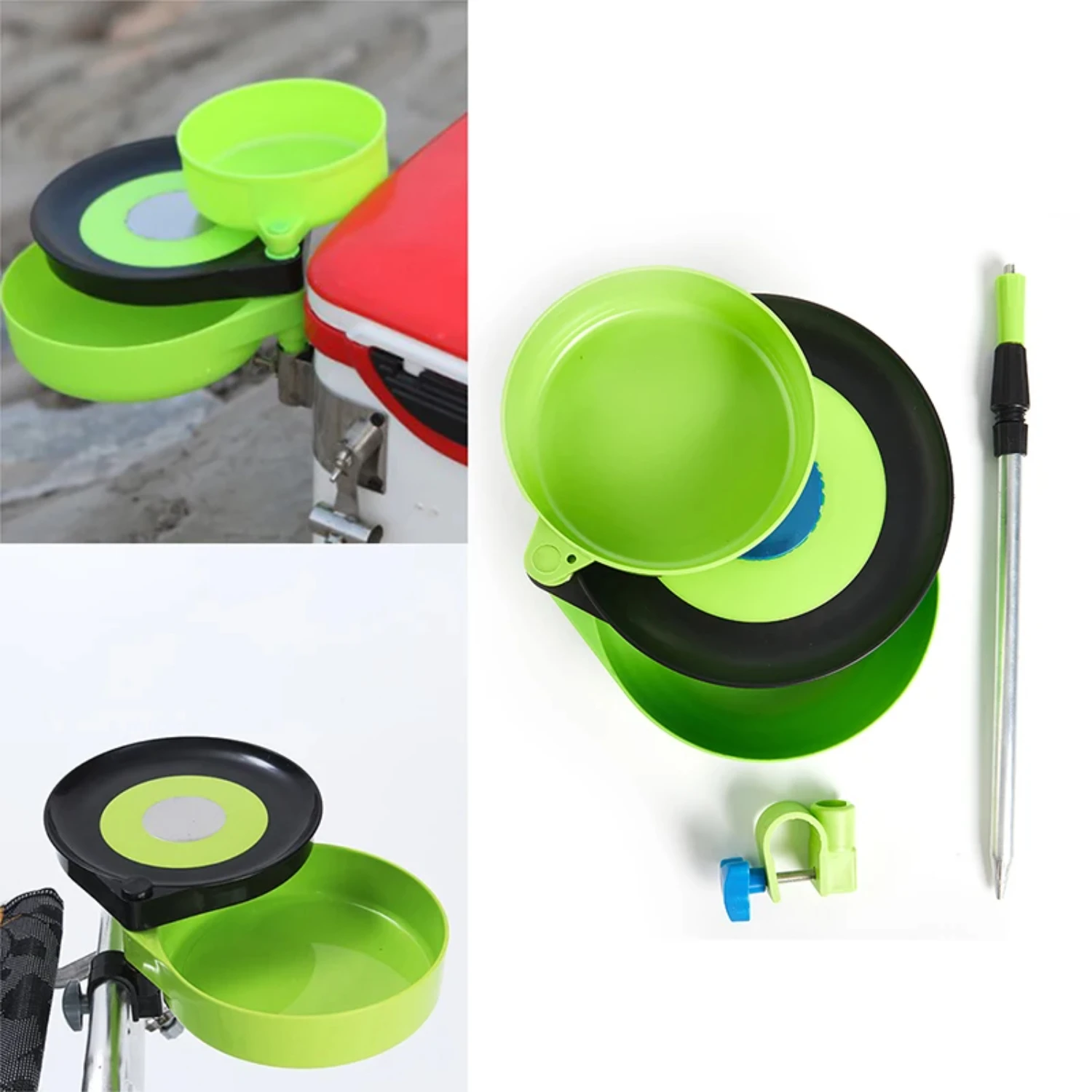 Factory outlet AliExpress sells well Fishing Hand Fishing Tray Tool  Box 3 Layers Pull Bait Tray Fishing Chair Tool Gift