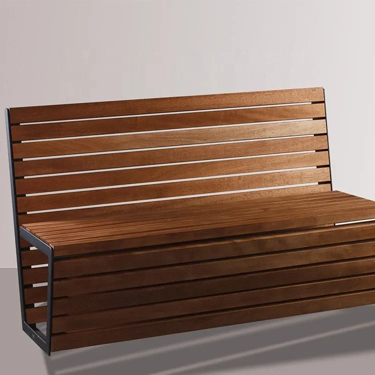 New Street Furniture Park Long Wpc Plastic Solid Wood Garden Outdoor Benches