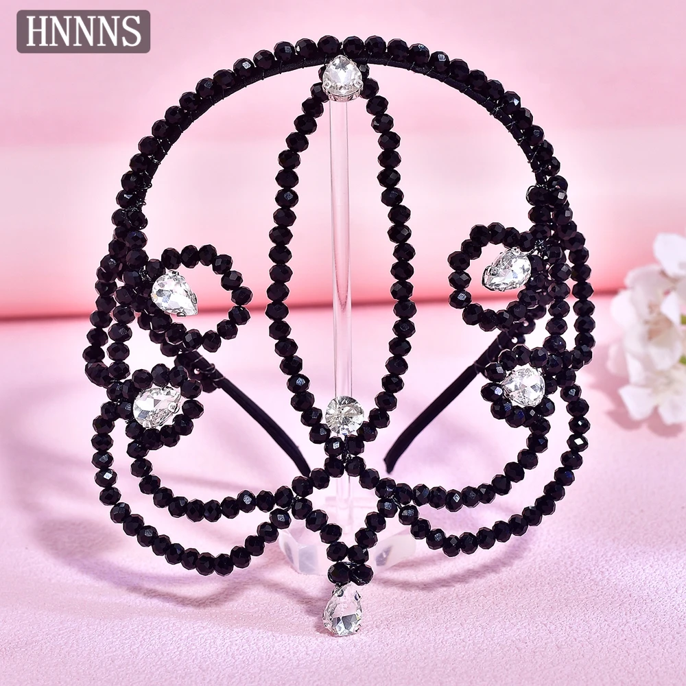 TOPQUEEN رائعة الزفاف حجر الراين عقال اليدوية حبة النسيج جميلة السيدات مأدبة الرقص حزب أغطية الرأس YXA407