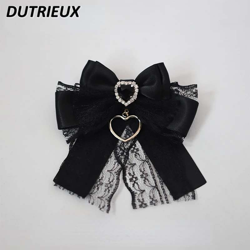 

Mine Mass-Produced Handmade Hair Accessories Japanese JK Lolita Sweet Letters Ribbon Bowknot Hairclips Headwear for Women