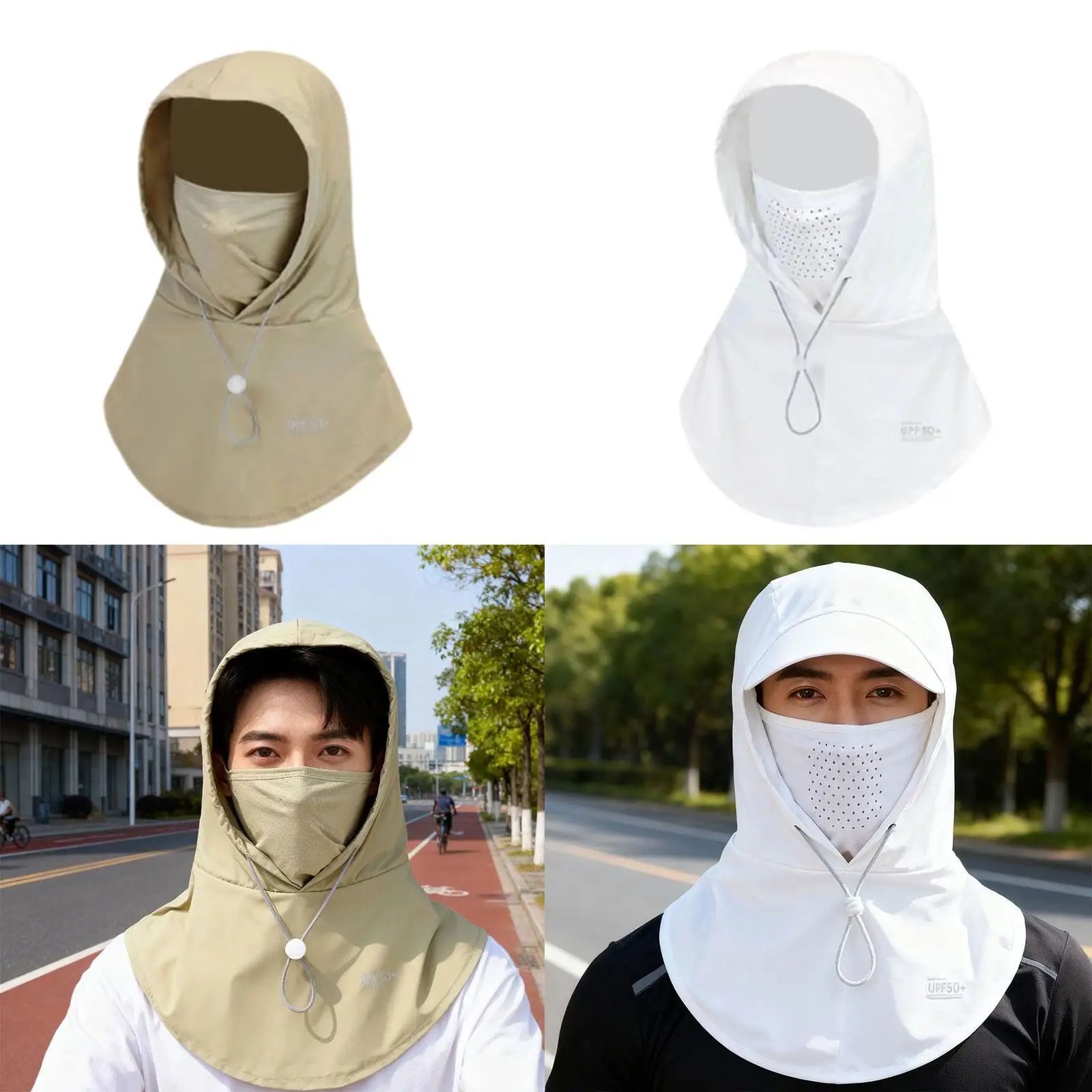 

Comfortable Balaclava Face Mask Protection Breathable Neck Guard for Biking Motorcycle Hiking Summer