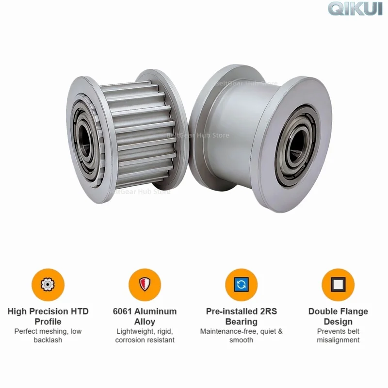 HTD 3M Idler Pulley 20T 22T 24T 25T 26T 28T Bore 3/4/5/6/7/8/9/10/12/15mm Belt Width 6/10/15/20mm Synchronous Wheel