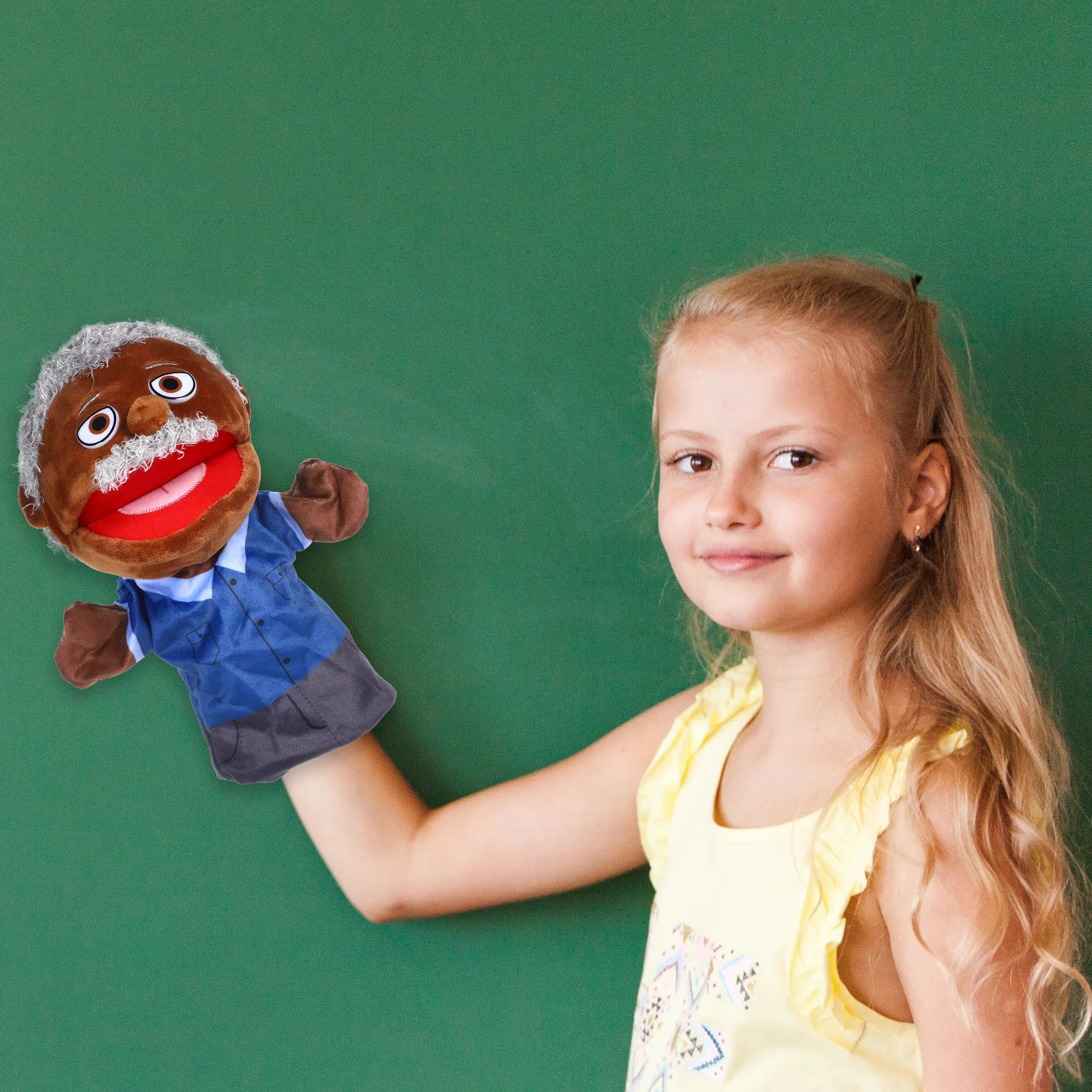 Marionnette à main créative et éducative, 1 pièce, pour narration de fées, jeu de simulation, figurine réaliste pour membre de la famille, main confortable et portable