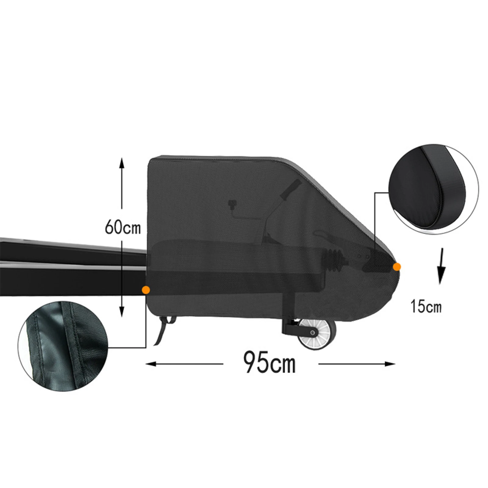 Caravan Hitch Cover Towing Hitch 600D Oxford Cloth Easy to Use Dustproof Rain Snow Protection RV Caravan Trailer Tow Hitch Cover