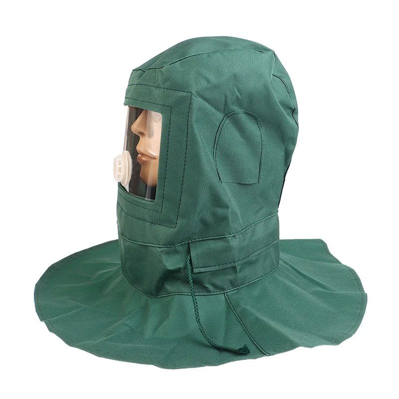 Industrial Labor Work Protection Canvas Sand Blasting Hood Anti Wind Anti Impact Mild Blasting Polishing Mask