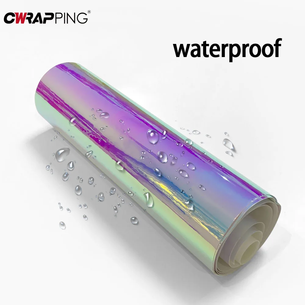 Car Stickers Rainbow Powder Plating Car Color Change Film Vinyl Wrap Film Waterproof Anti-scratch Air Release Auto Accessories