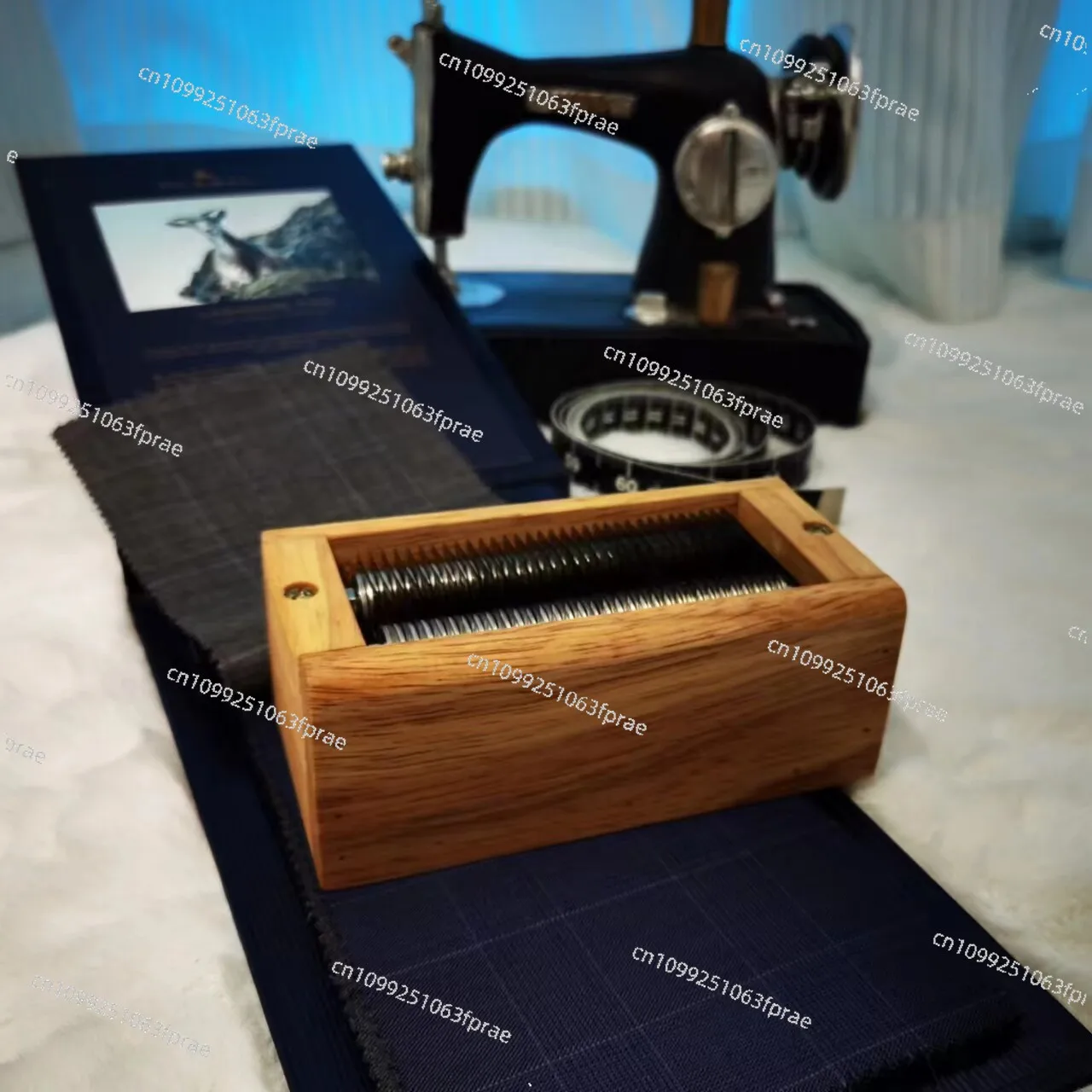 Tailor with a sharpener to cut powder planer haute couture shop clothing cutting powder planer