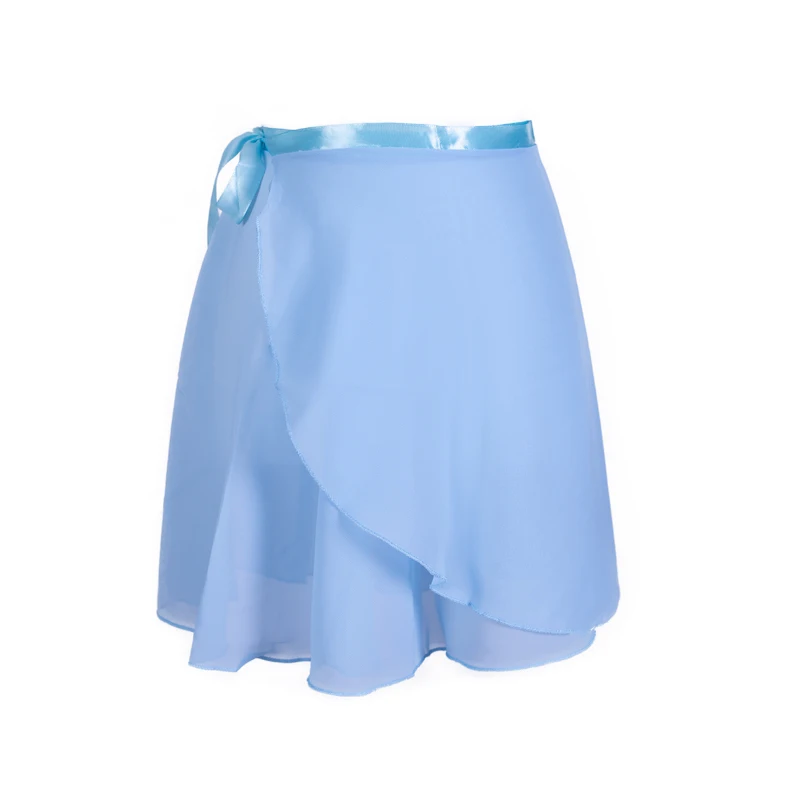 Ballet Chiffon Dance Skirt Kids Girls Waist Swing Half Skirt Practice Performance Stage Training Costume Gymnastics Wrap Skirt view 5