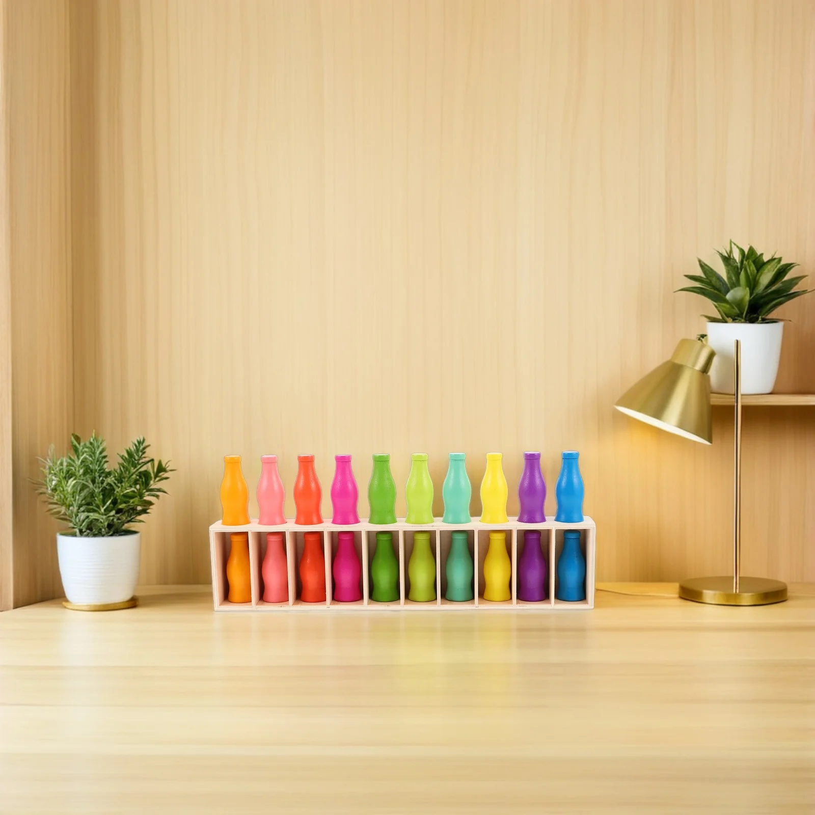 Ensemble éducatif Montessori en bois pour tout-petits, développement cognitif précoce, tri des couleurs, correspondance sensorielle, 1 ensemble