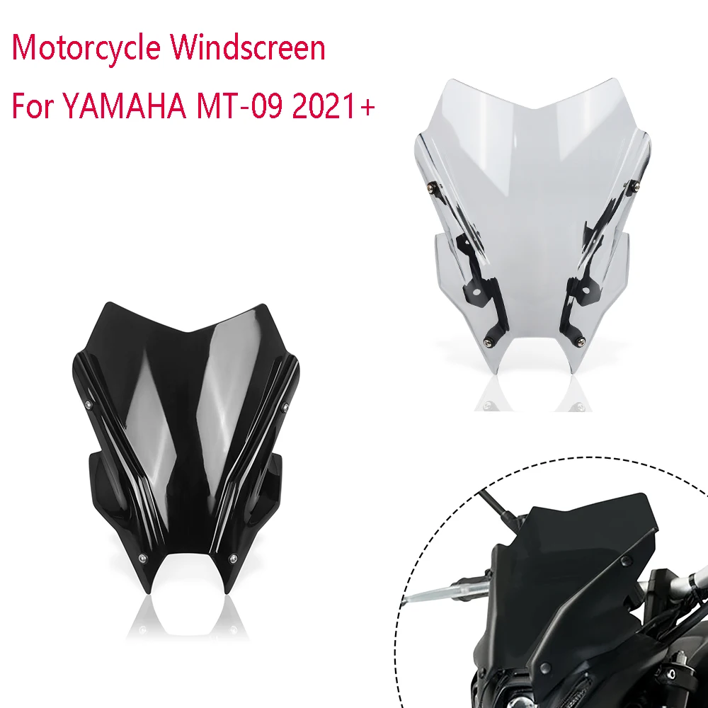 

Sporty Style Motorcycle Windshield Visor Windscreen Wind Shield Deflectors For YAMAHA MT-09 FZ-09 MT09 FZ09 2021 2022 2023 2024