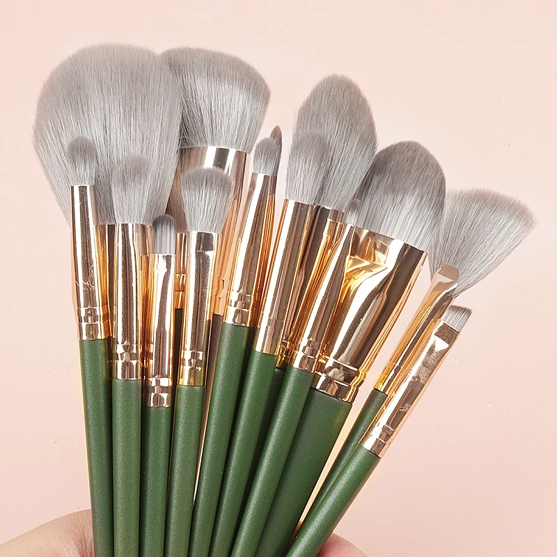 Soft Fluffy Makeup Brushes Set, Pó Cosmético, Sombra de Olho, Fundação Blush, Mistura, Beleza, Ferramentas de Maquiagem Feminina, 14 Pcs