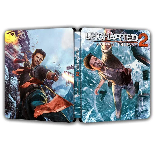 Uncharted 2 Among Thieves PS3 Edición Retro Steelbook FantasyBox (Solo caja, sin CD)