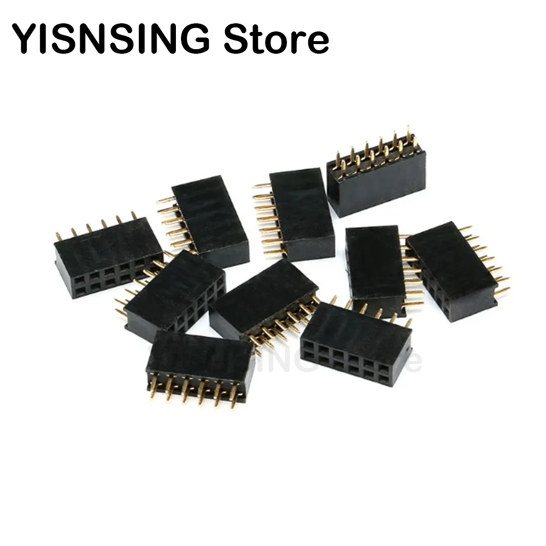 100pcs/lot 2x6Pin Double Row Pin Female Header Socket Pitch 2.54mm 12Pin 2*6 Pin Connector For Arduino