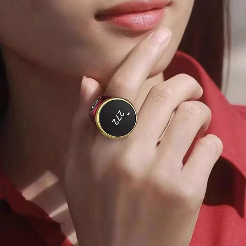 Compteur de Comptage Numérique Électronique à Pression Manuelle, Points Portables de Style Ethnique, Anneau Rechargeable, Urgence